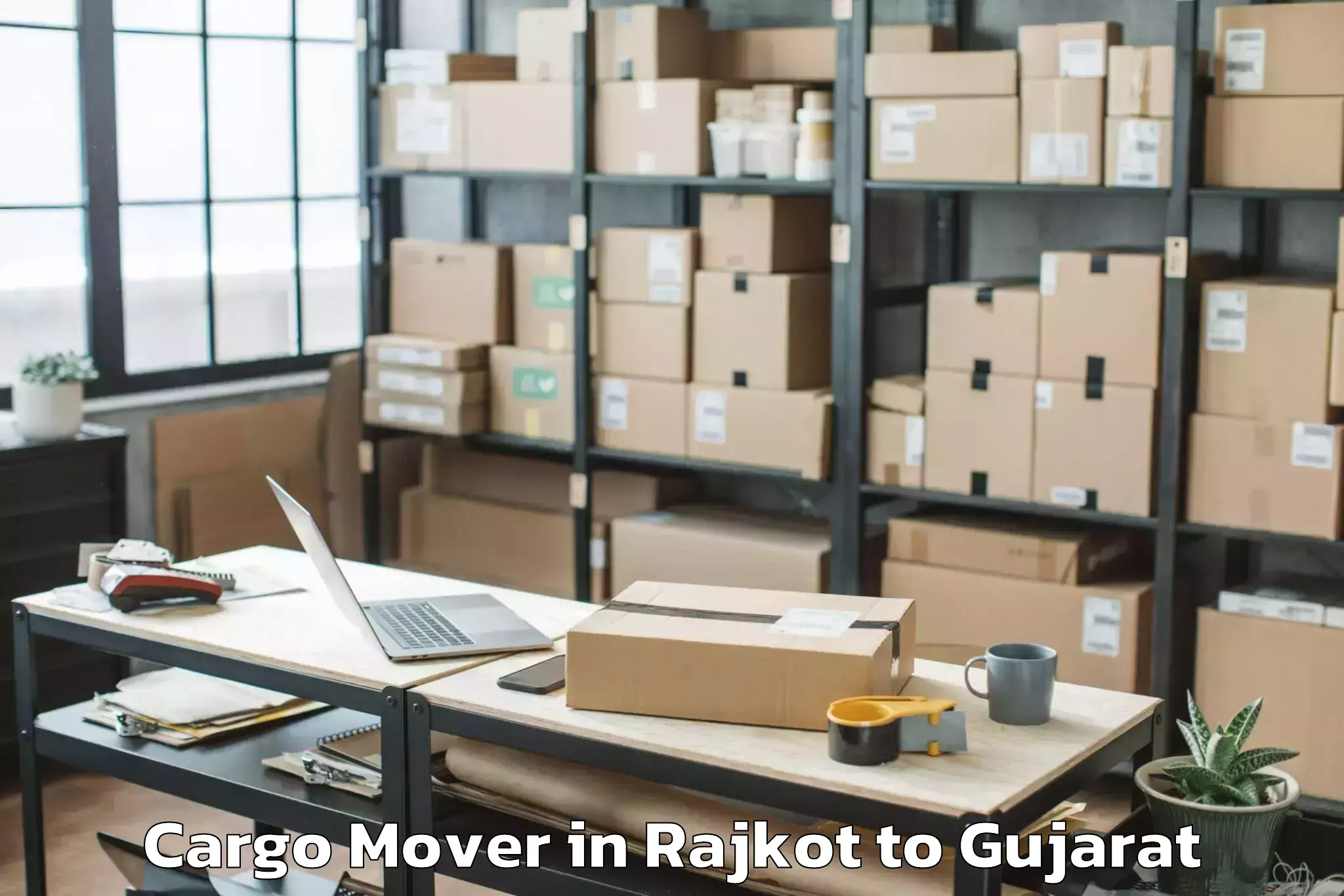 Top Rajkot to Abhilashi University Surat Cargo Mover Available